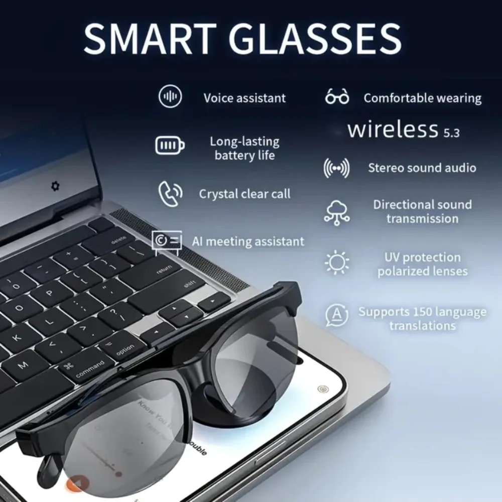 Black Sunglasses with Surround Sound